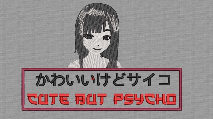 Cute But Psycho Embroidery Designs