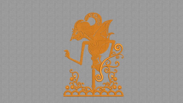 Arjuna ( Wayang ) Embroidery Designs
