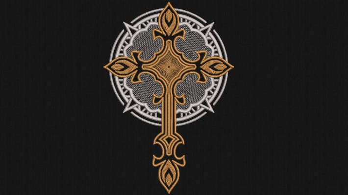 Cross Mandala Embroidery Design