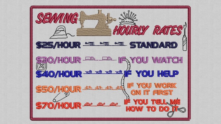 Sewing Hourly Rates Jokes