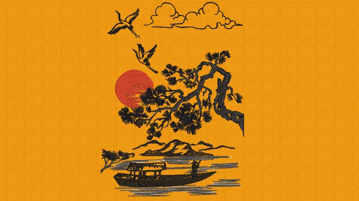 Japanese Painting Embroidery Designs