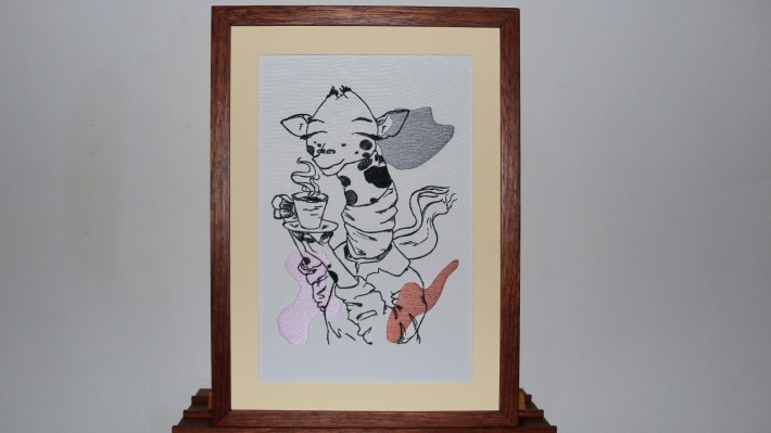Giraffe Hand Drawing Embroidery Designs