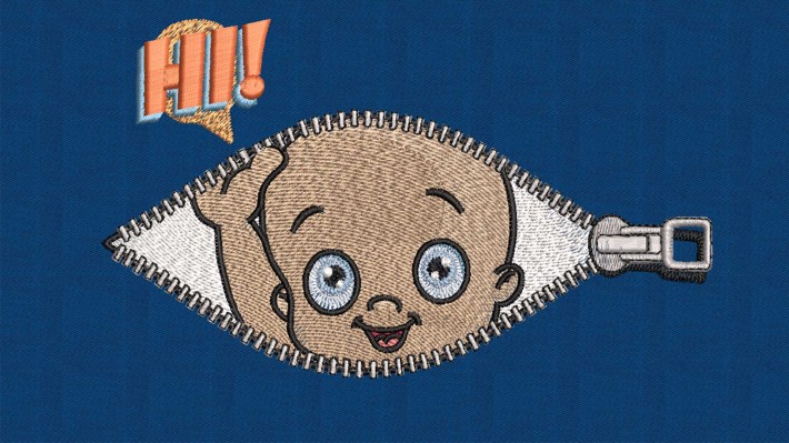 Baby Peek Hi Embroidery Designs