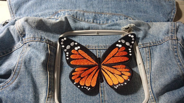 3D Monarch Butterfly Embroidery Designs