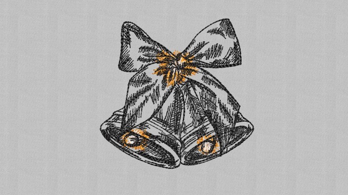 Vintage Christmas Bell Embroidery Designs