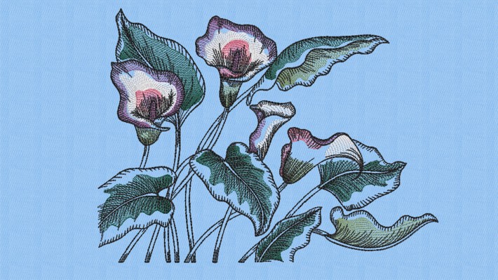 Calla Lily 004 Embroidery Designs
