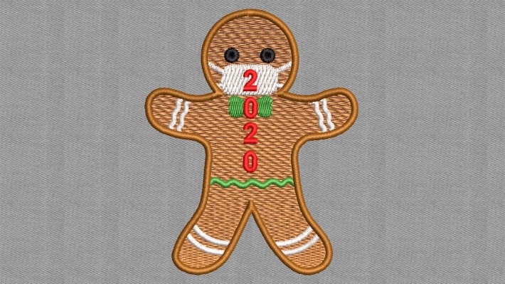 Gingerbread Wearing Mask 2020
