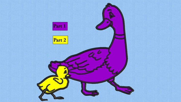 Mother Duck Applique Designs
