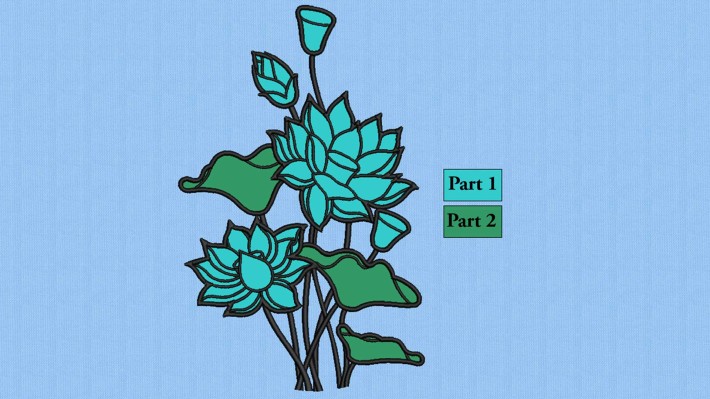 Lotus Flower 001 Applique