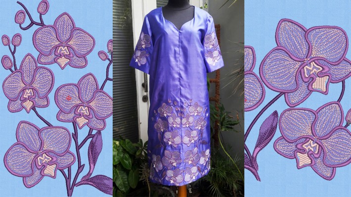 Orchid Floral Embroidery Designs