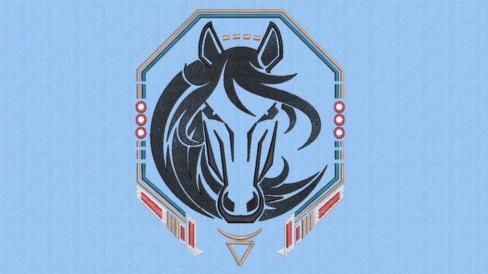 Head Horse Illustration Embroidery Designs