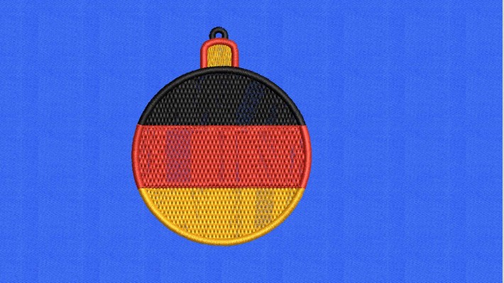 Christmas Ball Germany Flag