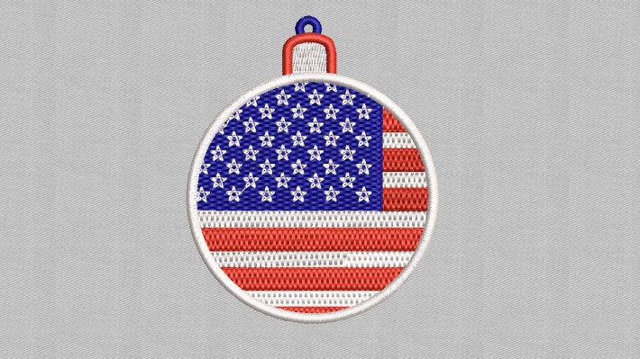 Christmas Ball USA Flag
