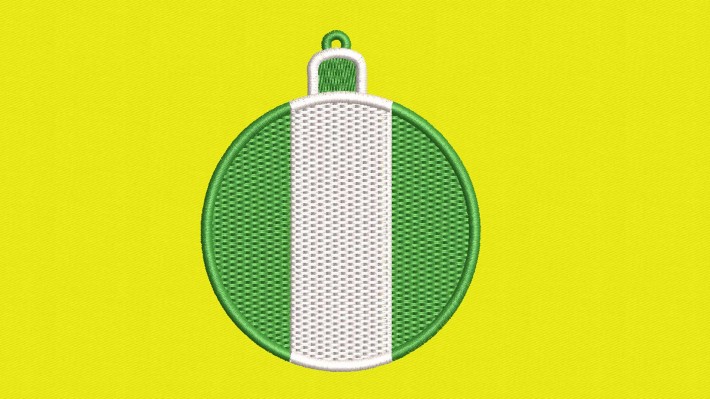 Christmas Ball Nigeria Flag