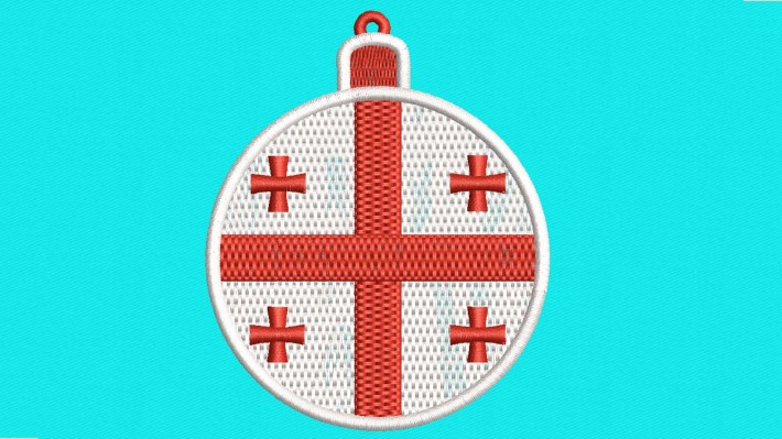 Christmas Ball Georgia Flag