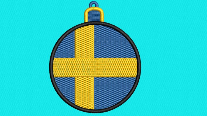 Christmas Ball Sweden Flag