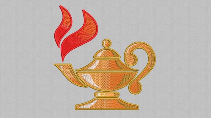 Magic Lamp Embroidery Design